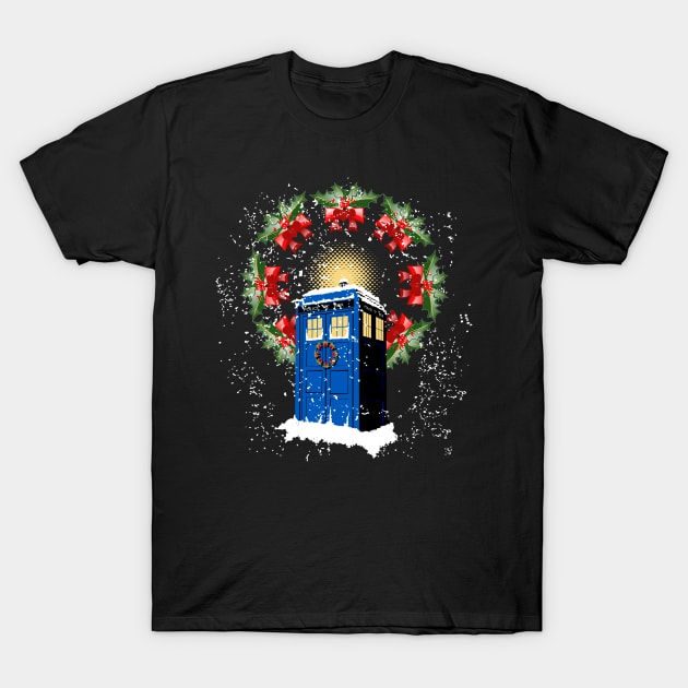 A WARM AND CONFORTABLE TARDIS IN THE SNOW STORM T-Shirt by KARMADESIGNER T-SHIRT SHOP